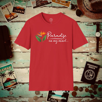 Paradise on My Mind, Hawaii T-Shirt Red / S