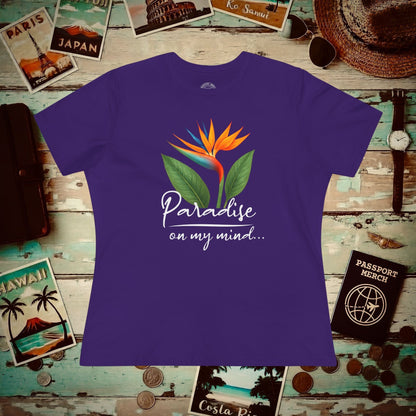 Paradise on My Mind, Hawaii, Womens Fit T-Shirt Team Purple / S