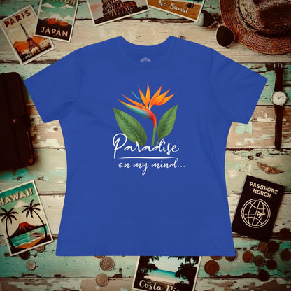 Paradise on My Mind, Hawaii, Womens Fit T-Shirt True Royal / S