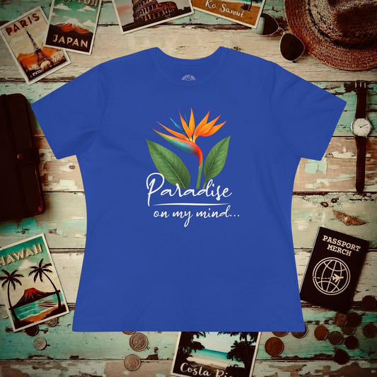 Paradise on My Mind, Hawaii, Womens Fit T-Shirt True Royal / S