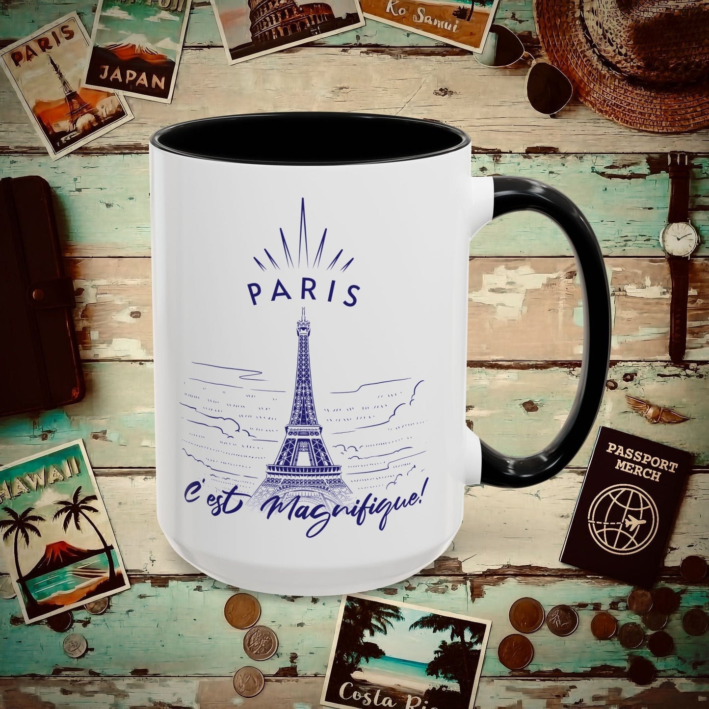 Paris C'est Magnifique France 15oz Mug Black / 15oz