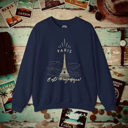 Paris C'est Magnifique France Crewneck Navy / S
