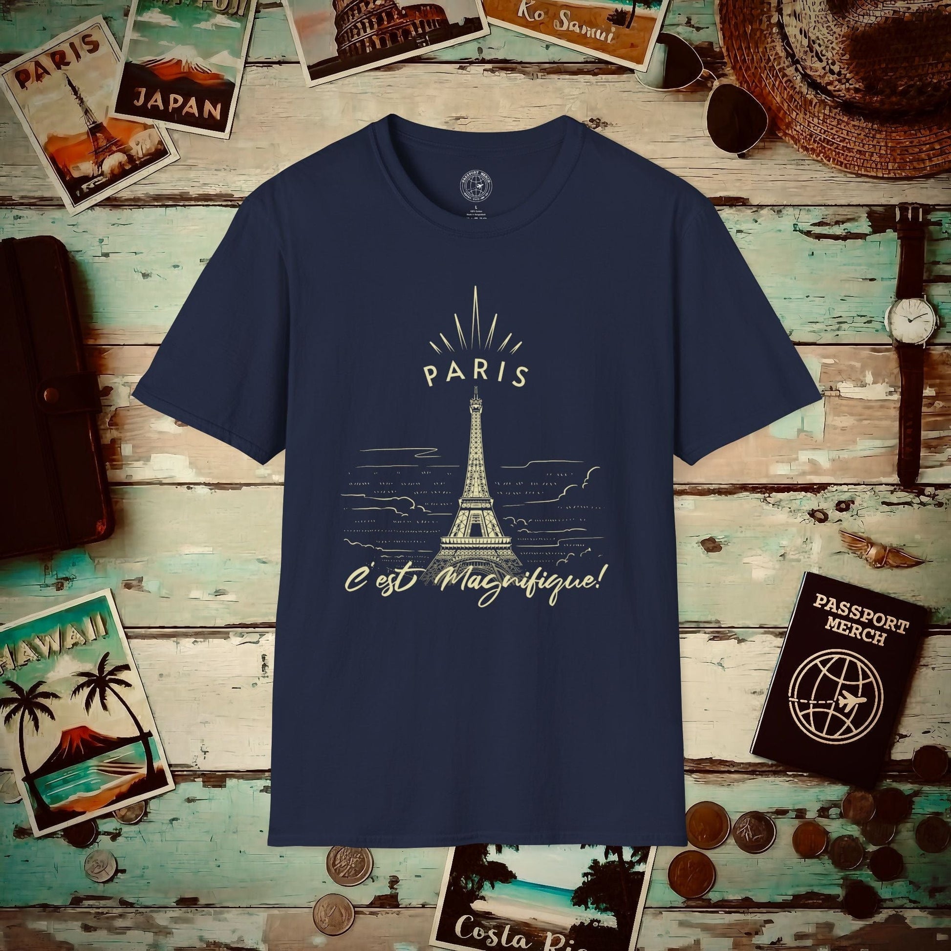 Paris C'est Magnifique France T-Shirt Navy / S