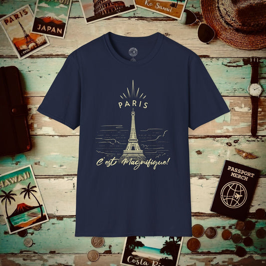 Paris C'est Magnifique France T-Shirt Navy / S