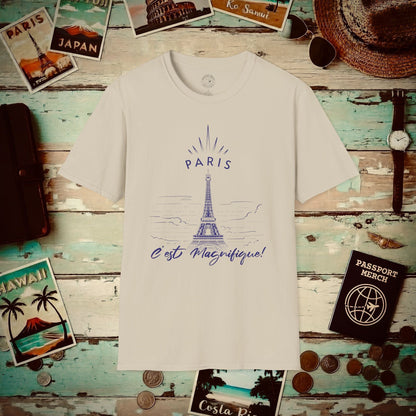 Paris C'est Magnifique France T-Shirt Sand / S