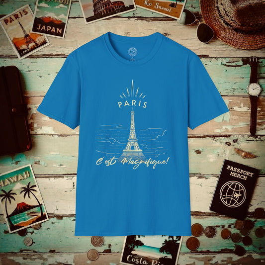 Paris C'est Magnifique France T-Shirt Sapphire / S