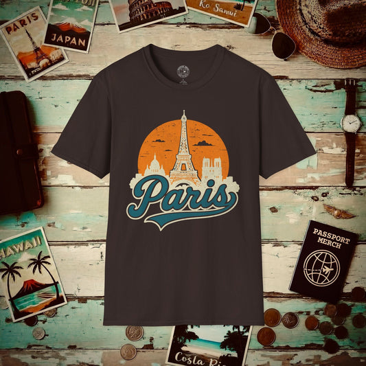 Paris, France - 80's Vintage T-Shirt Dark Chocolate / S