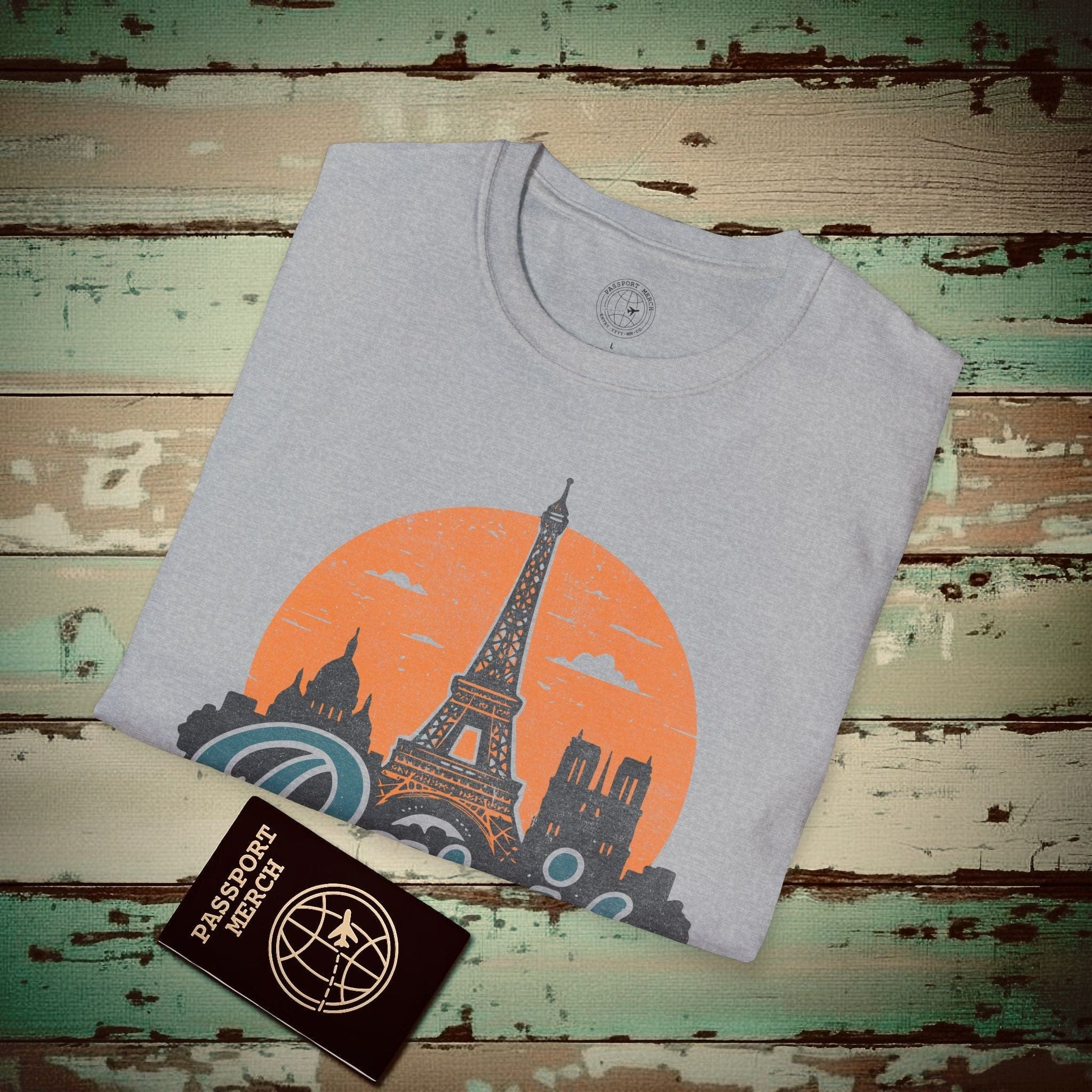 Paris, France - 80's Vintage T-Shirt Sport Grey / S
