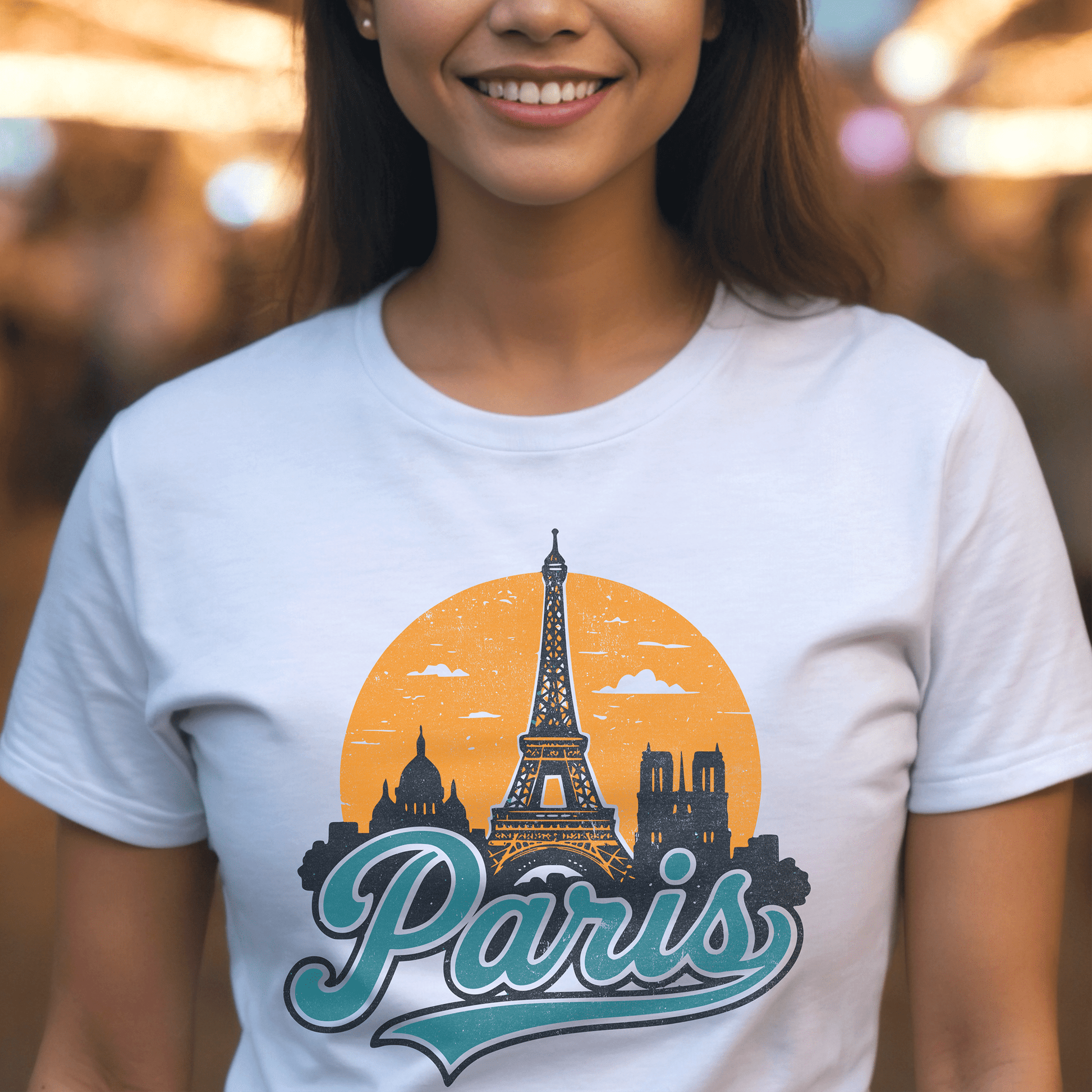 Paris, France - 80's Vintage T-Shirt White / S
