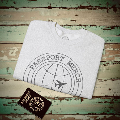 Passport Merch, Estd. 2024, Maui, HI Crewneck Ash / S
