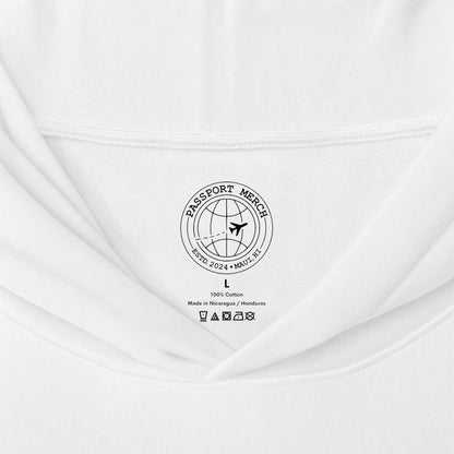 Passport Merch, Estd. 2024, Maui, HI Hooded Long Sleeve