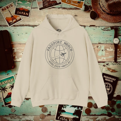 Passport Merch, Estd. 2024, Maui, HI Hoodie Sand / S