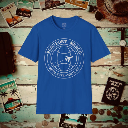 Passport Merch, Estd. 2024, Maui, HI T-Shirt Royal / S