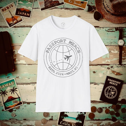 Passport Merch, Estd. 2024, Maui, HI T-Shirt White / S