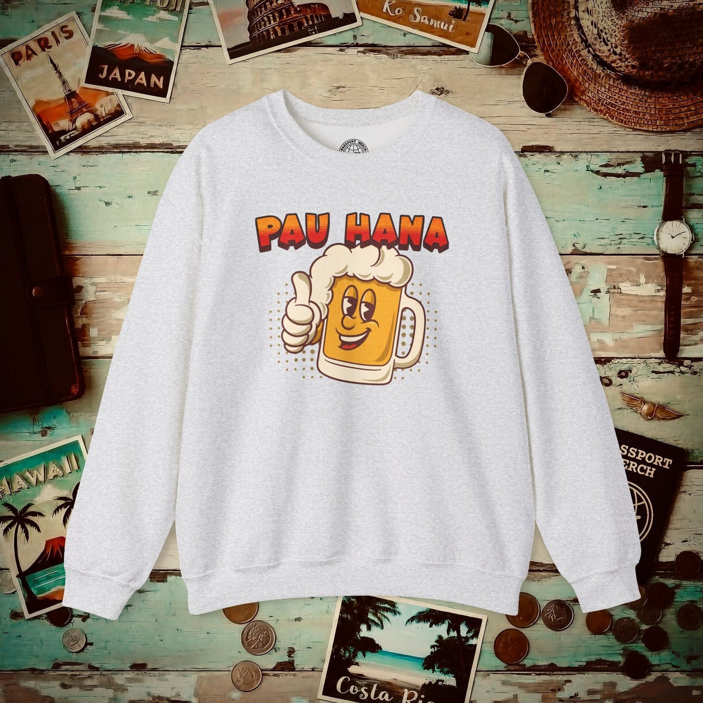 Pau Hana Beer, Hawaii Crewneck Ash / S