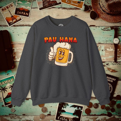 Pau Hana Beer, Hawaii Crewneck Dark Heather / S