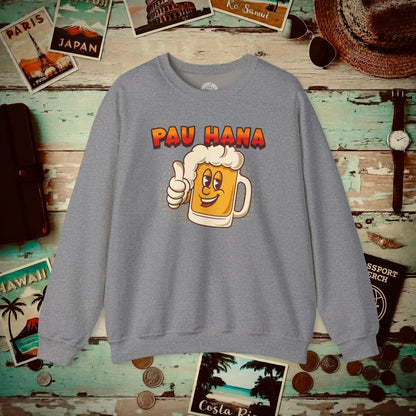Pau Hana Beer, Hawaii Crewneck Graphite Heather / S