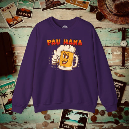 Pau Hana Beer, Hawaii Crewneck Purple / S