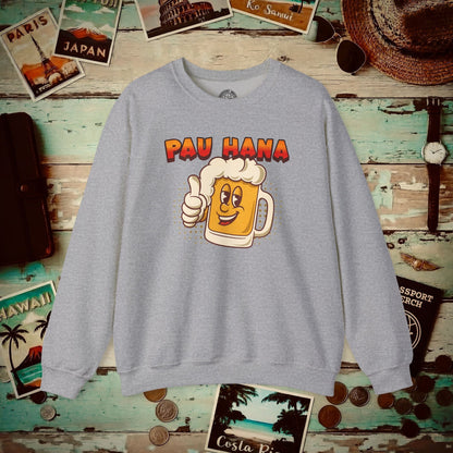 Pau Hana Beer, Hawaii Crewneck Sport Grey / S