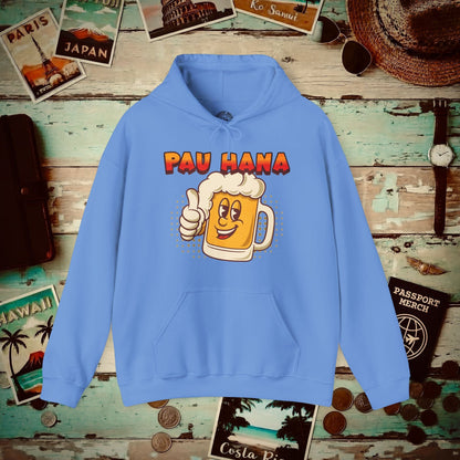 Pau Hana Beer, Hawaii Hoodie Carolina Blue / S