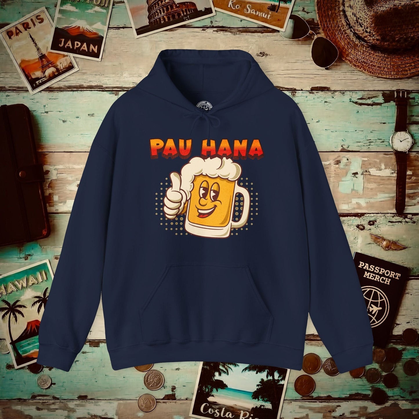 Pau Hana Beer, Hawaii Hoodie Navy / S