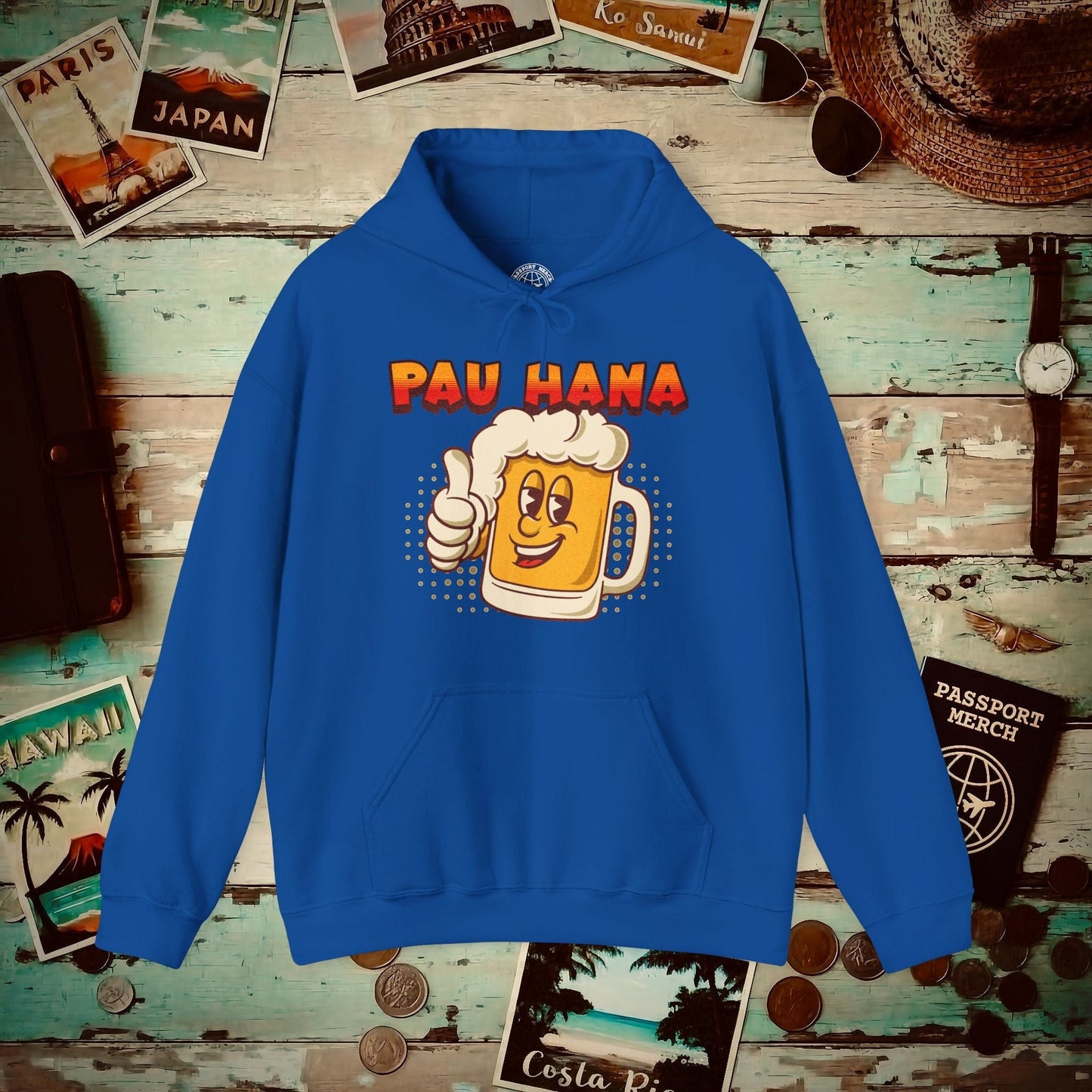 Pau Hana Beer, Hawaii Hoodie Royal / S