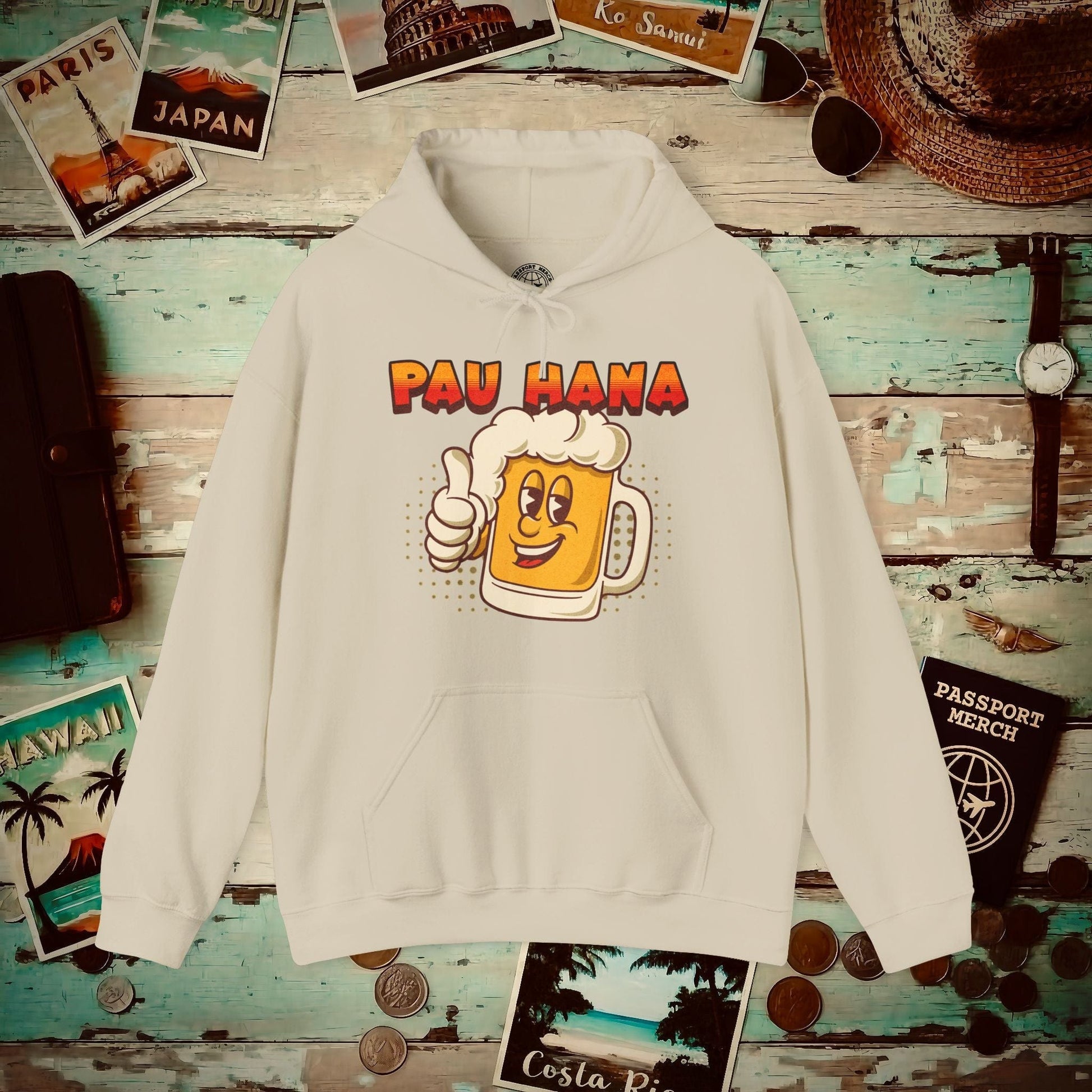 Pau Hana Beer, Hawaii Hoodie Sand / S