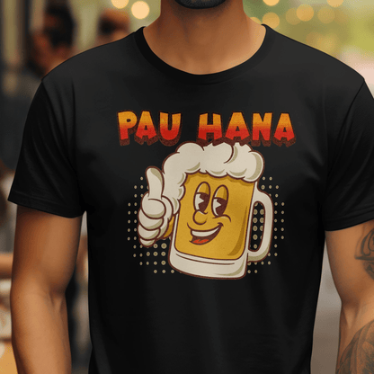 Pau Hana Beer, Hawaii T-Shirt Black / S
