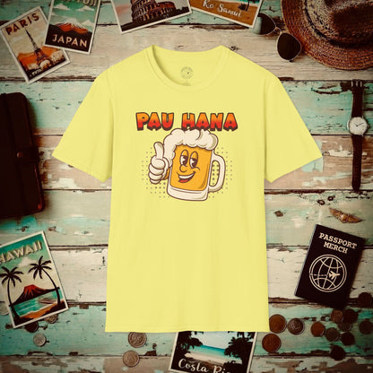 Pau Hana Beer, Hawaii T-Shirt Cornsilk / S