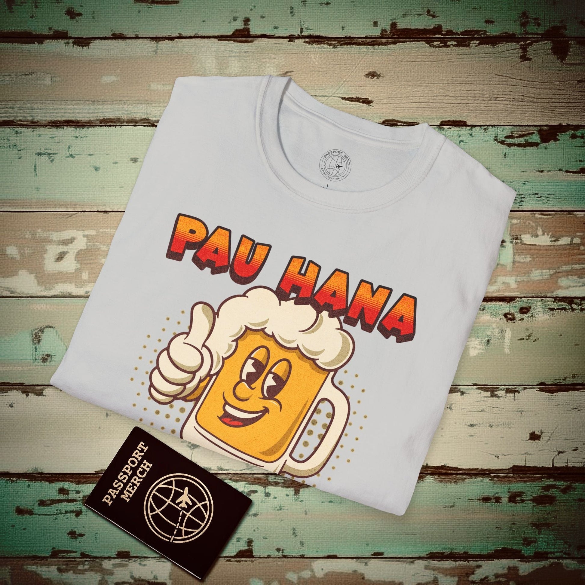 Pau Hana Beer, Hawaii T-Shirt Ice Grey / S