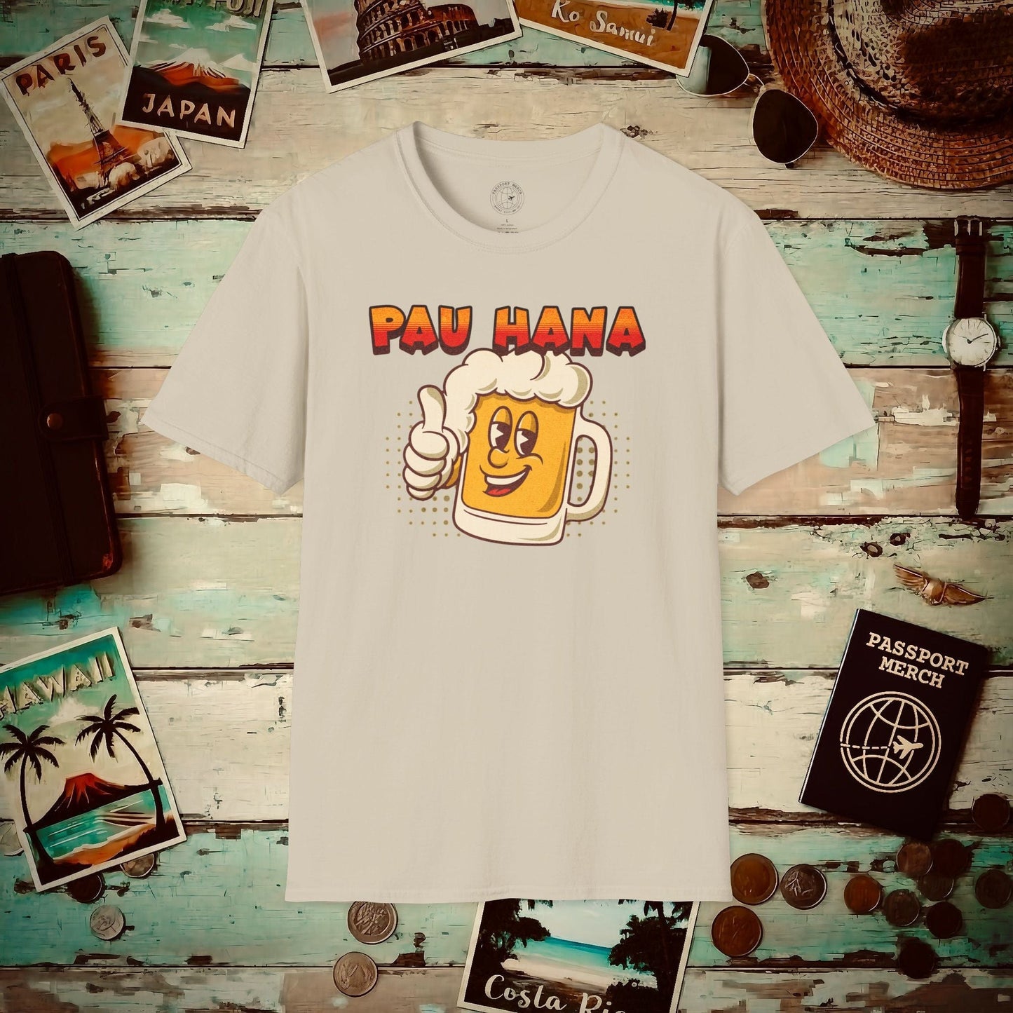 Pau Hana Beer, Hawaii T-Shirt Sand / S
