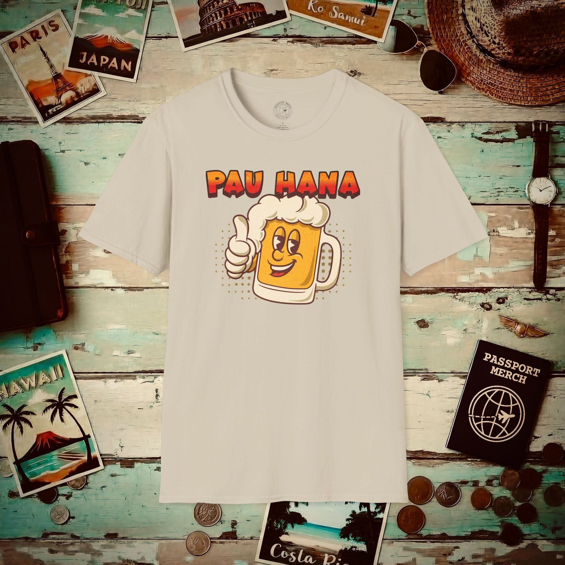 Pau Hana Beer, Hawaii T-Shirt Sand / S