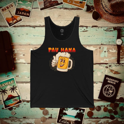 Pau Hana Beer, Hawaii Tank Top Black / XS