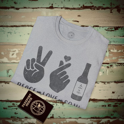 Peace Love Soju, Korea T-Shirt Sport Grey / S