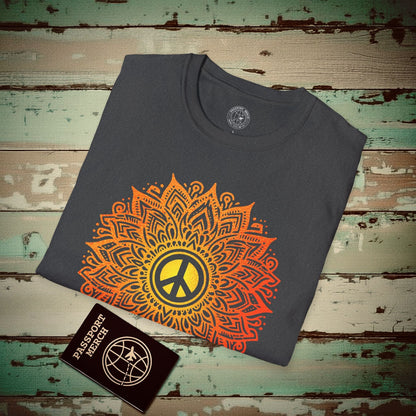 Peace Mandala India T-Shirt Dark Heather / S