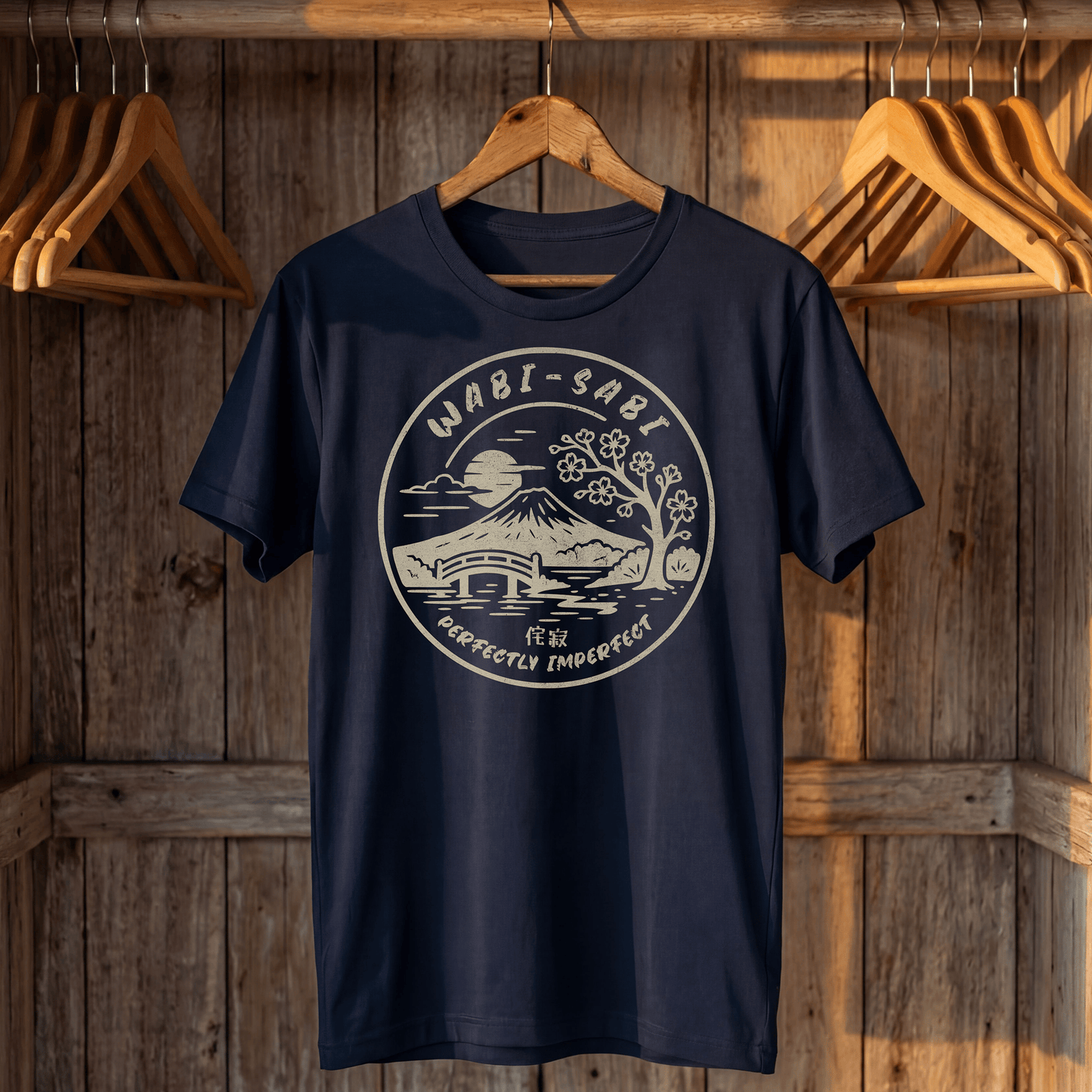 Perfectly Imperfect Wabi-Sabi, Japan T-Shirt Navy / S
