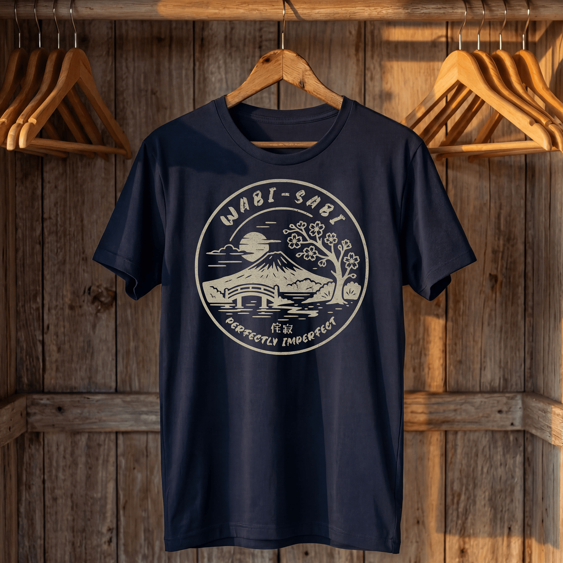 Perfectly Imperfect Wabi-Sabi, Japan T-Shirt Navy / S