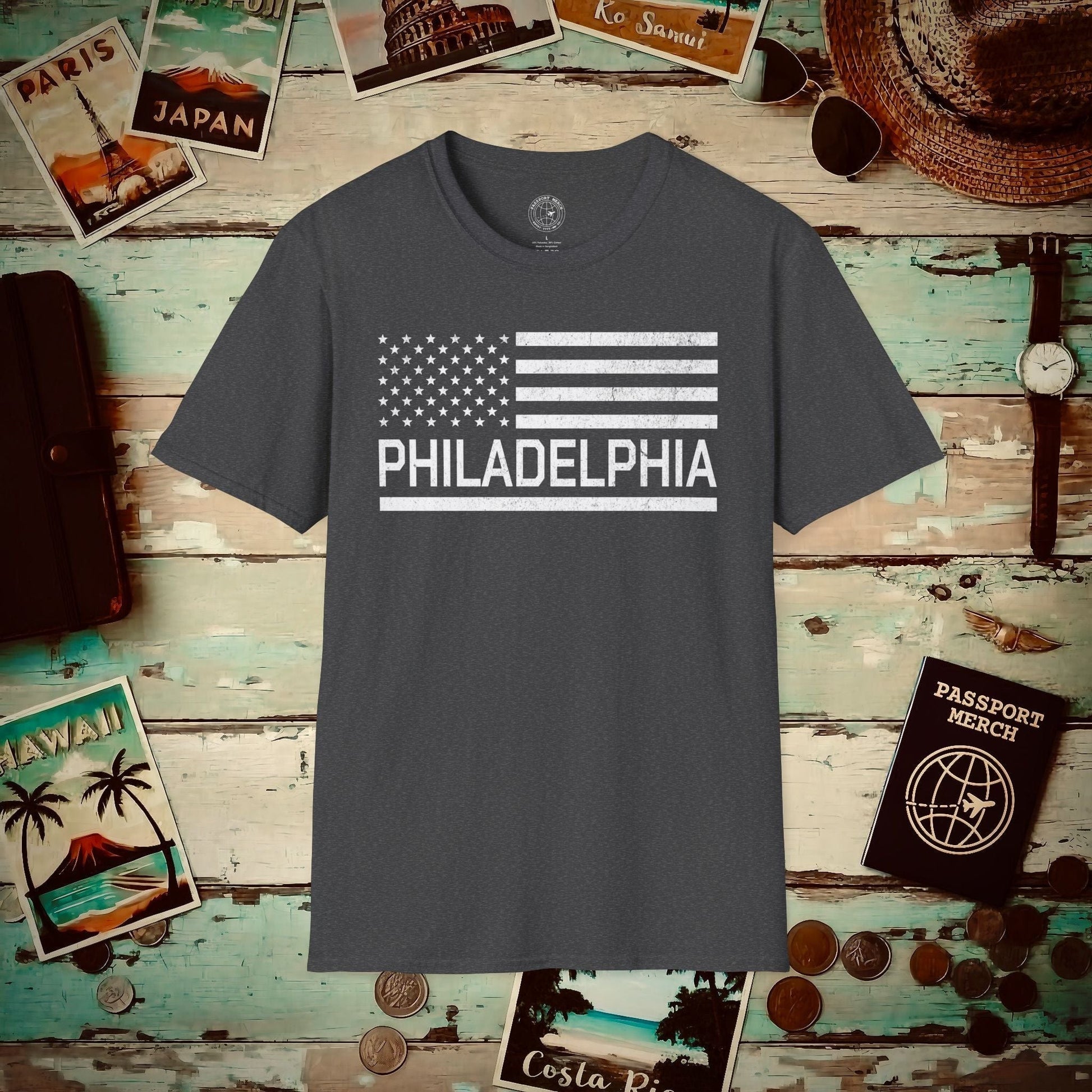 Philadelphia Stars & Stripes, Pennsylvania T-Shirt Dark Heather / S