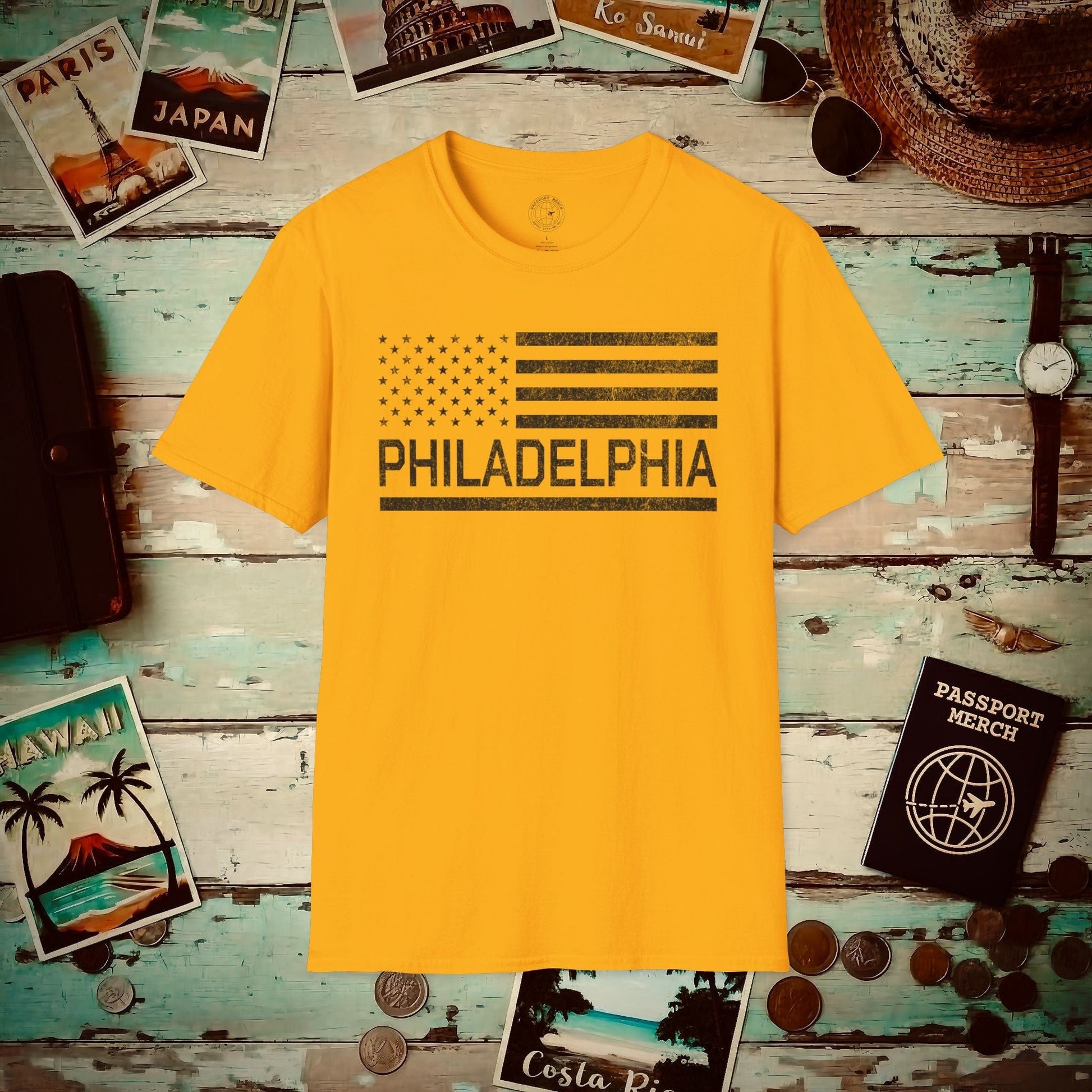 Philadelphia Stars & Stripes, Pennsylvania T-Shirt Gold / S