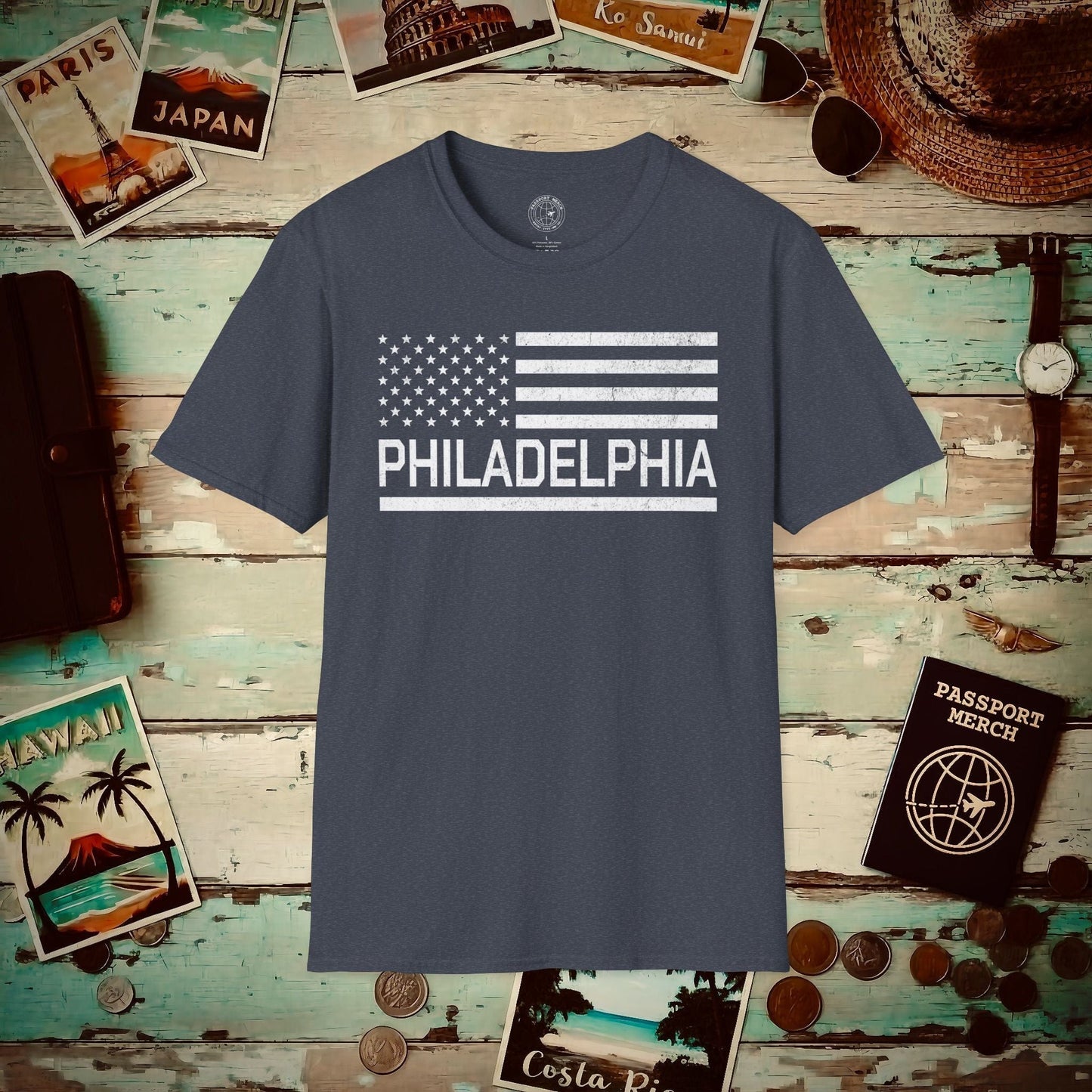 Philadelphia Stars & Stripes, Pennsylvania T-Shirt Heather Navy / S