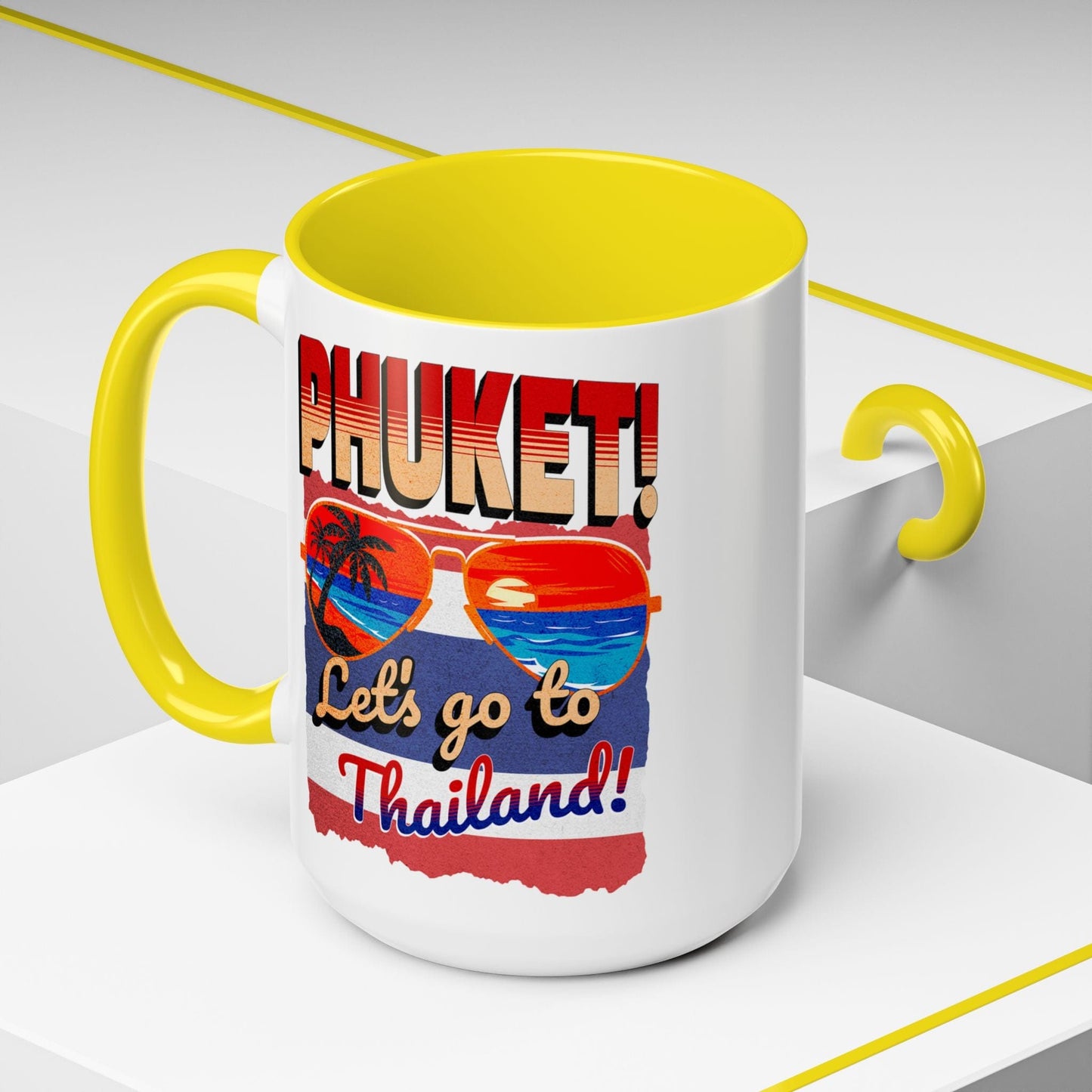 Phuket! Let's go to Thailand! 15oz Mug Yellow / 15oz