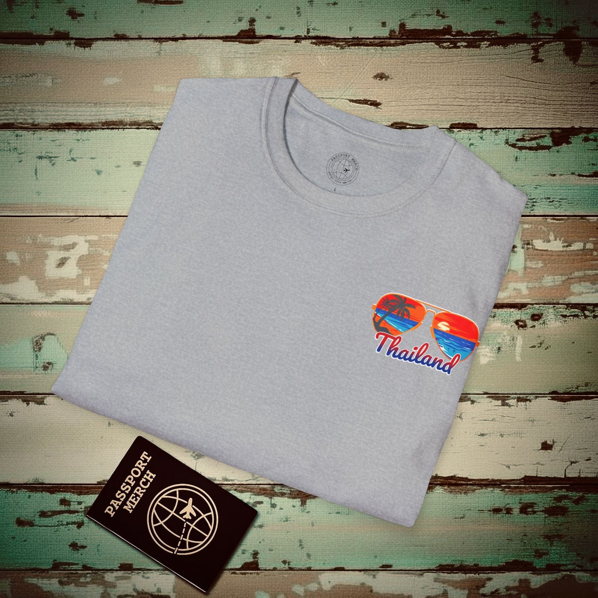 Phuket! Let's go to Thailand! Back Print T-Shirt Sport Grey / S