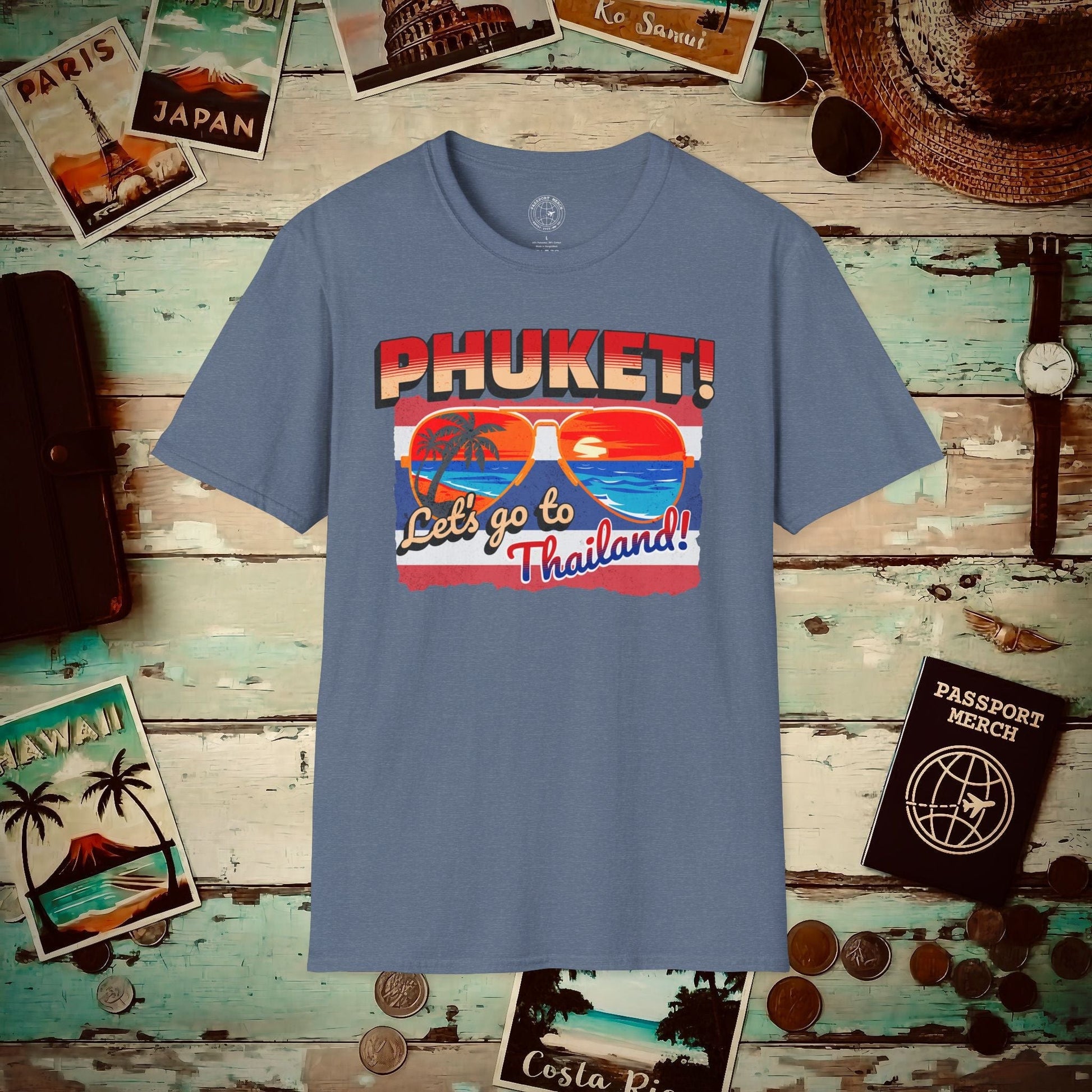 Phuket! Let's go to Thailand! T-Shirt Heather Indigo / S