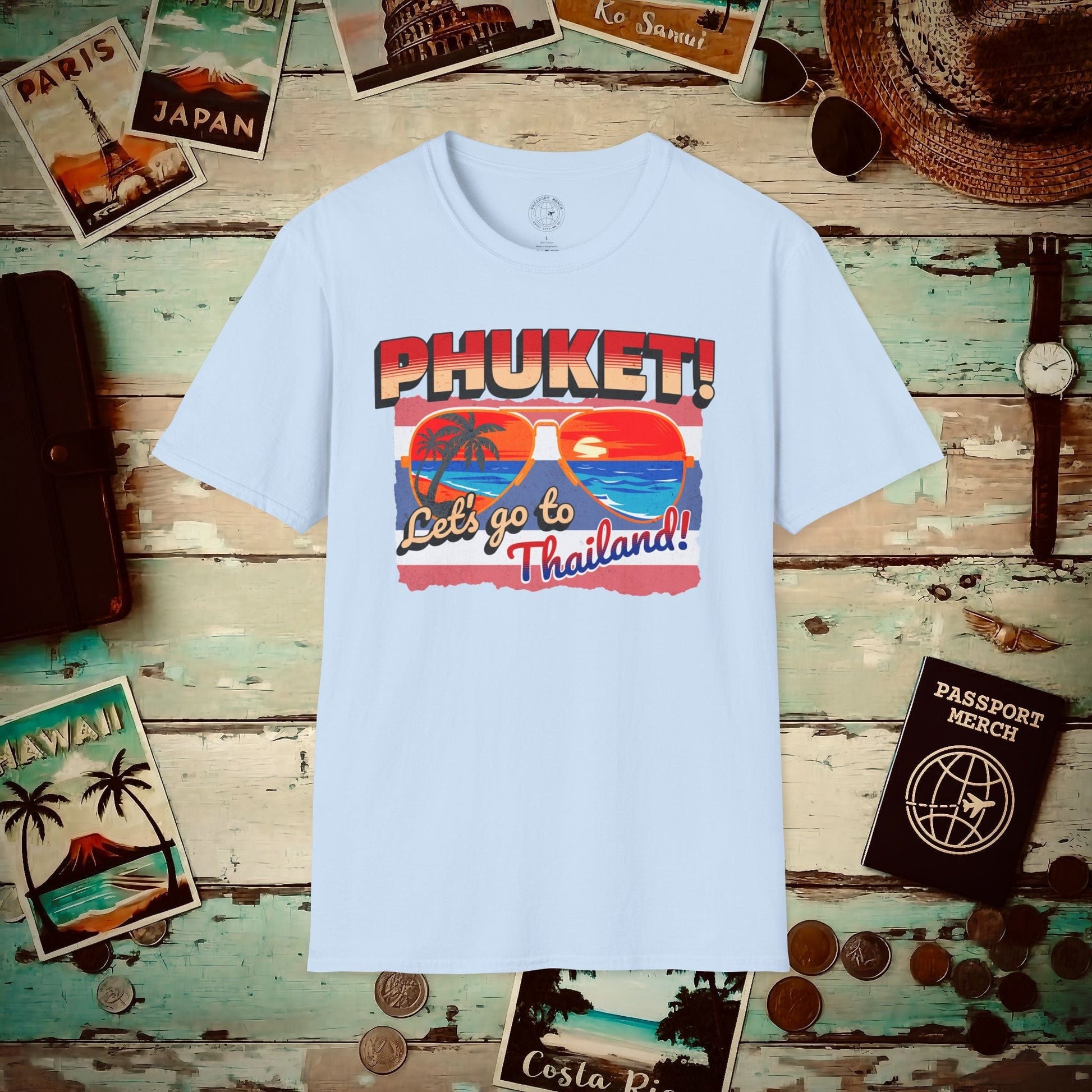 Phuket! Let's go to Thailand! T-Shirt Light Blue / S