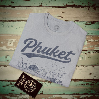 Phuket Vintage Monochrome, Thailand T-Shirt Sport Grey / S