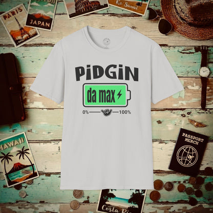 Pidgin Battery at Da Max, Hawaii T-Shirt Ice Grey / S
