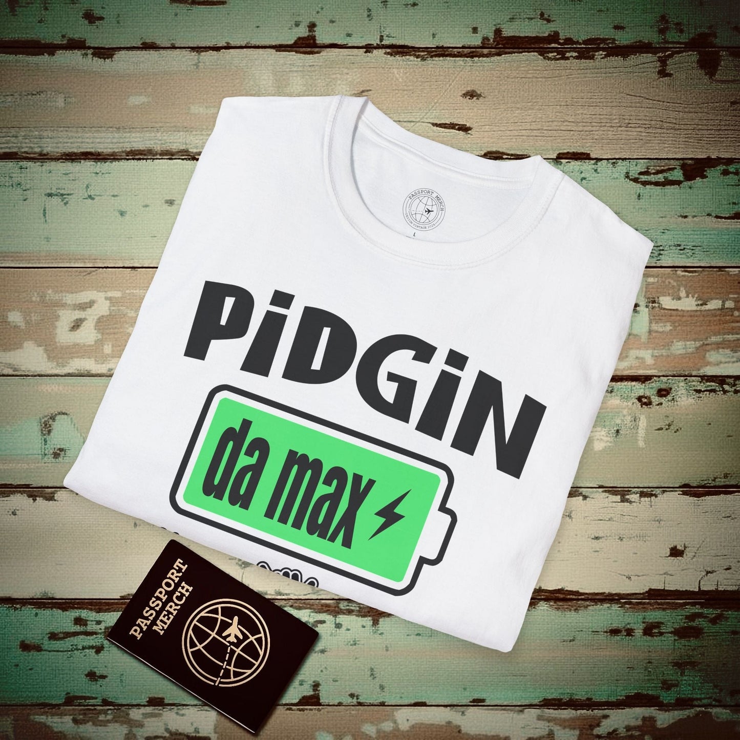 Pidgin Battery at Da Max, Hawaii T-Shirt White / S