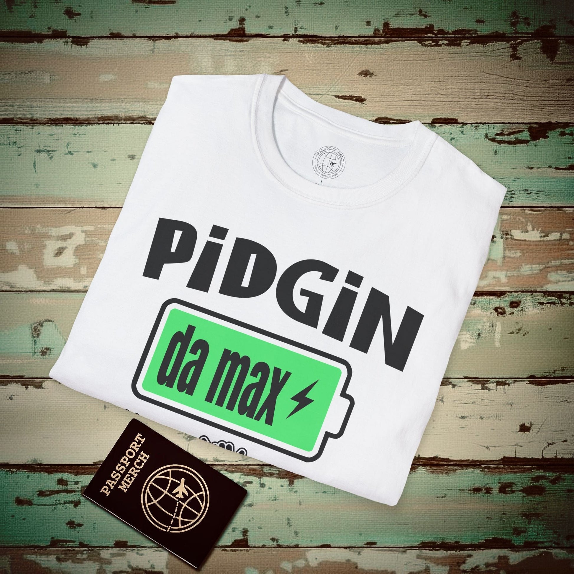 Pidgin Battery at Da Max, Hawaii T-Shirt White / S