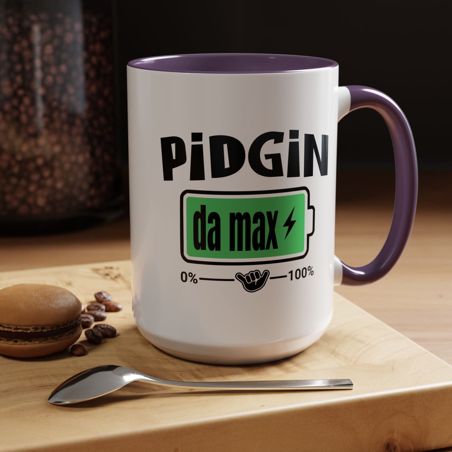 Pidgin Battery To Da Max, Hawaii 15oz Mug Purple / 15oz