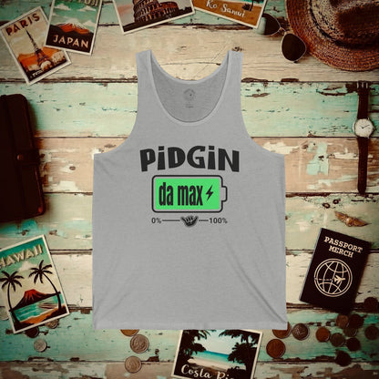 Pidgin Battery To Da Max, Hawaii Tank Top Athletic Heather / XS